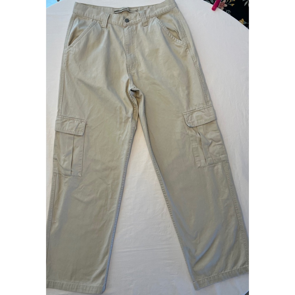 Levis Silver Tab Khaki Cargo Pants Mens Size‎ 33x34 Relaxed Fit 90s Retro